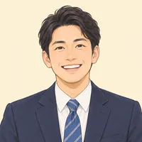 笑顔の金融機関の方のイラスト